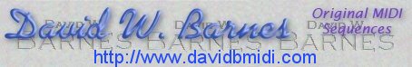David W. Barnes ~ Original MIDI Sequences